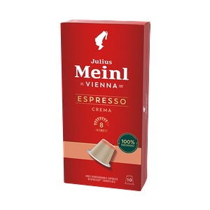 Julius Meinl Компостируеми кафе капсули Julius Meinl INSPRESSO Espresso Crema за Nespresso 10 бр