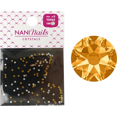 NANI kamínky SS3 Golden Topaz 100 ks – Zboží Mobilmania
