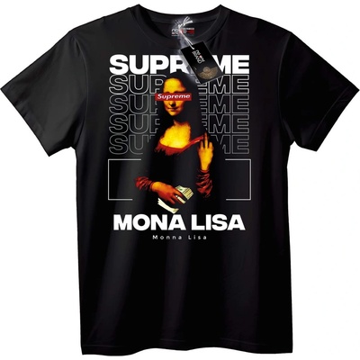 NOONEBRAND Тениска Supreme Мона Лиза - 2XL, Black