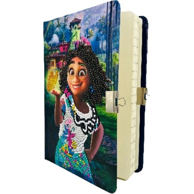 Craft Buddy Творчески комплект, Craft Buddy, Направи сам таен дневник с диамантена корица, Енканто, 21 х 15 см, 5 части