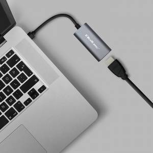 Qoltec Adapter Aluminum USB-C 3.1 MHL to HDMI 4K | 60Hz | 32AWG for Laptop Smartphone