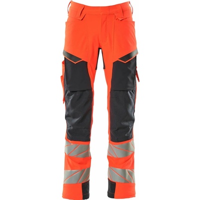 MASCOT ACCELERATE SAFE 19079-511-22210 Reflexné bezpečnostné nohavice HI-VIS reflexná červená/tmavomodrá