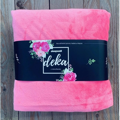 Sleep-well deka mikroflanel RŮŽOVÁ PRO VŠECHNY PRINCEZNY 150x200