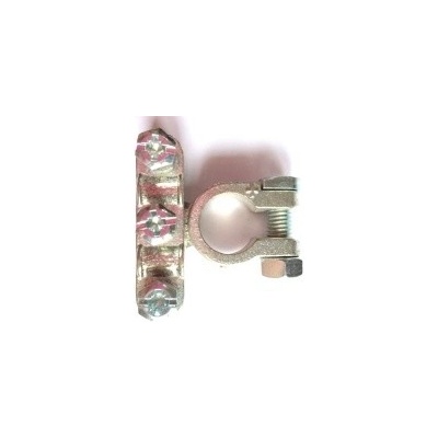 Svorka autobaterie mosaz na dva kabely 16002 +
