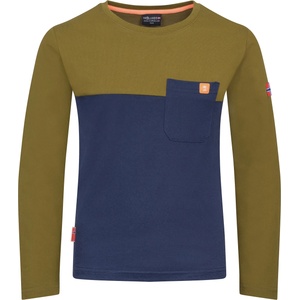 Trollkids Детска блуза с дълъг ръкав Trollkids Kid's Bergen Longsleeve Longsleeve - Spruce Green / Navy - размер 110 (EU) (704-2207-1814)