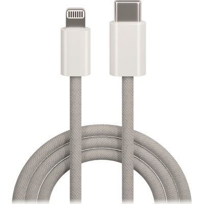 Maxlife MXUC-06 nylonový, USB-C - Lightning, 1m, sivý