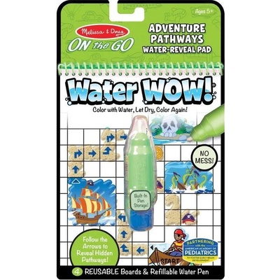Melissa & Doug Комплект за рисуване с вода Melissa & Doug - Приключенски пътеки (40174)
