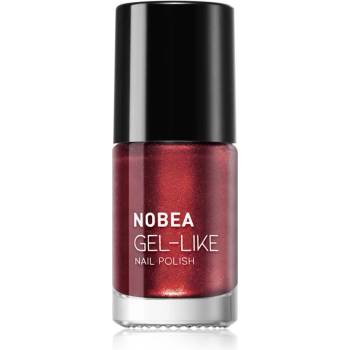 NOBEA Metal Gel-like Nail Polish лак за нокти с гел ефект цвят Polish Ruby 6ml