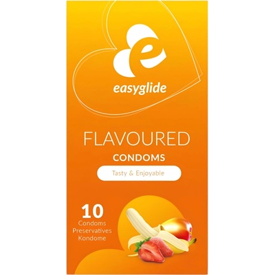 EasyGlide - ароматизирани презервативи - плодов вкус - 10 броя