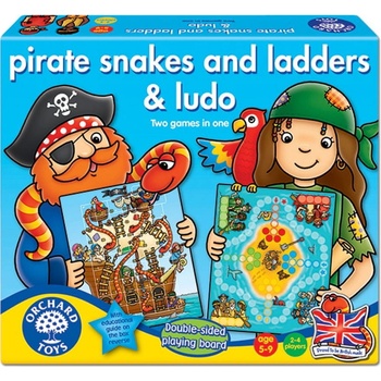 Orchard Toys Pirátské Žebříky a Hadi & Pirát Ludo