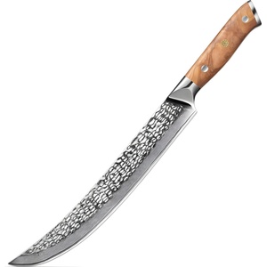 HARAHU Дамаски кухненски нож ZA-37485 - Slicer / Кафяв KP37485