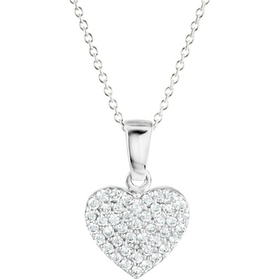 Gemmax Řetízek se Srdíčkem z bílého zlata GLSWB-37211-39271