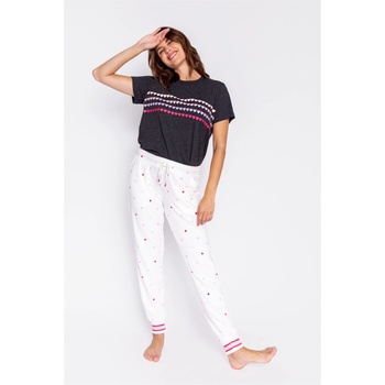 PJ Salvage Панталони PJ Salvage Heart Pant - Off-White