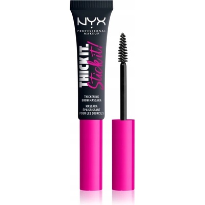 NYX Professional Makeup Thick It Stick It! dlouhotrvající riasenka na obočí 08 Black 7 ml