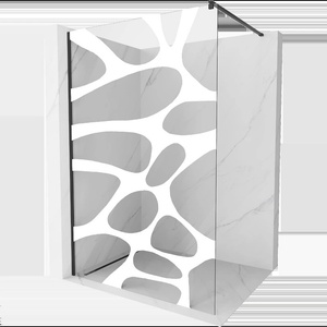 Mexen Kioto душ-преграда Walk-in 80 x 200 см, бяла вълна 8 мм, черна - 800-080-101-70-97 (800-080-101-70-97)