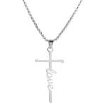 HARAHU Колие Love Cross - Сребърен KP28444