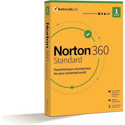 Norton 360 STANDARD 10GB + VPN 1 lic. 1 lic. 1rok (21405801) – Hledejceny.cz