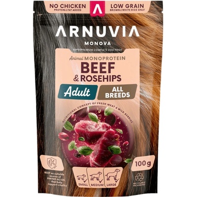 Arnuvia Monova Adult All Breeds Beef & Rosehips 0,1 kg
