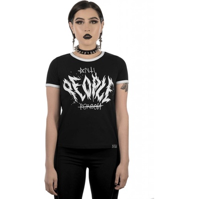 Killstar tričko Anti People Ringer Top Čierna