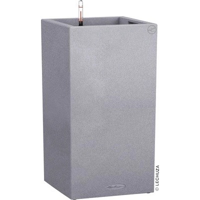 Lechuza Samozavlažovací kvetináč plastový Canto Stone 40 x 40 x 76 cm sivý