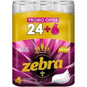 Zebra Royal 4 пластова тоалетна хартия 30 ролки с аромат