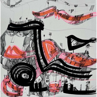 Luka Brase – Lips, 2019, 50x50cm