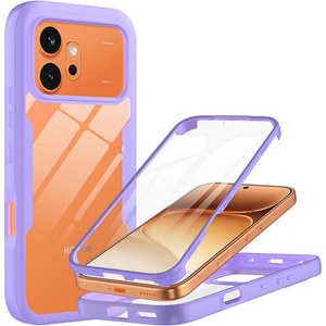 Techsuit Калъф за Honor 600 / 600 Pro - ColorVerse 360 Series + протектор - Techsuit - Лилав