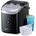 EUHOMY Ice Cube Machine, 15kg/24h, Production in 6 Minutes, Crushed Ice Maker, Nuggets Ice, Automatic Cleaning, 120W Table Ice Cube Machine, Infrared Sensor, Energy Efficient, Black - B0CSYGQPW2
