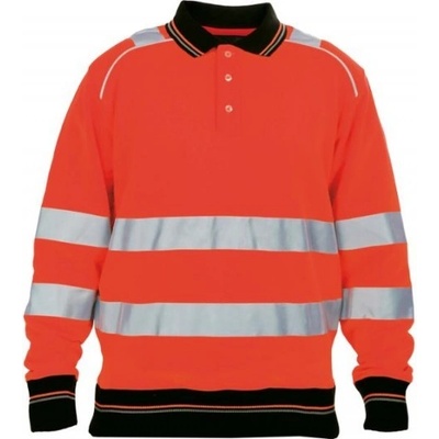 Cerva Knoxfield HI-VIS reflexní polo mikina červená