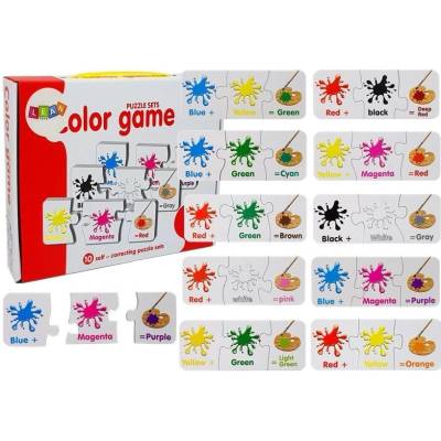 LEAN Toys Vzdělávací anglické barvy 10 spojení