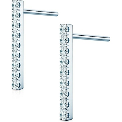 SAVICKI Náušnice Share Your Love biele zlato, laboratórne diamanty SYL-K04-BR-018-LAB-B