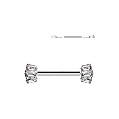 Šperky4U piercing do bradavky titan Push In TIT1409-C