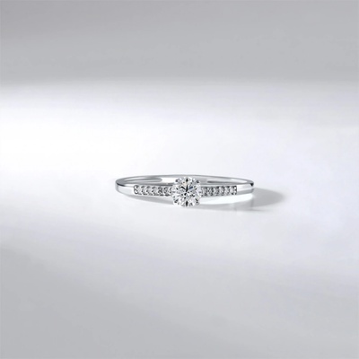 Lillian Vassago zásnubní Prsten s diamanty bílé zlato LLV59 DR135W