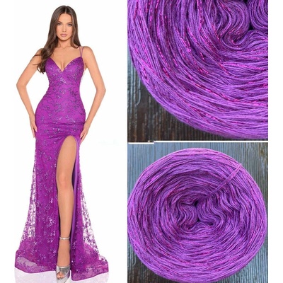 Příze Čarovné klbko (3n) 1000m Limited Edition No.151 glitter rubis
