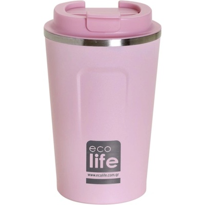Ecolife Розов Розов Термос За Кафе 370мл