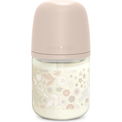 Suavinex Wonderland láhev sklo fyziologická SX Pro SF Liberty růžová 120 ml