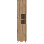 vidaXL Шкаф за баня с отворена рафт BREDA Старо дърво 30 x 31 x 190 см (897483)