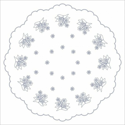 Beruška Vyšívání ubrus 120x120 cm květiny a květy – Zboží Mobilmania