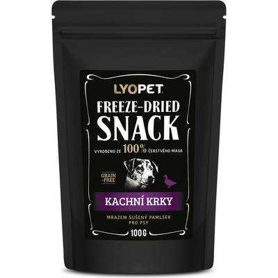 LYOPET Snack Dog Kachní krky 30 g