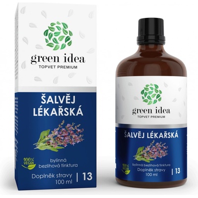 Green idea Šalvěj lékařská bezlihová tinktura 100 ml