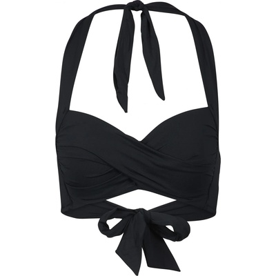 Seafolly Дамско бикини горнище Seafolly Women's Collective Twist Soft Cup Halter Bikini top - Black - размер 42 (EU) (150-2120-0115)
