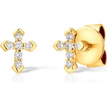 Image 1 of SAVICKI Обеци с кръстче: злато, диаманти
