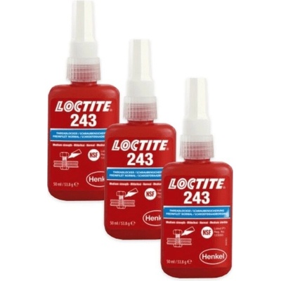 Loctite 243 strednepevnostný zaisťovač závitov 50 ml 3 ks