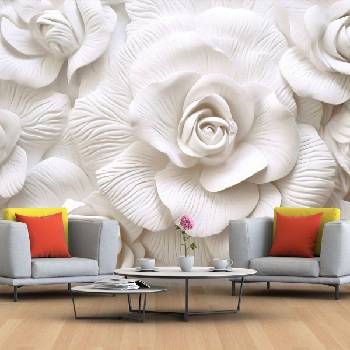 Decono Фототапет 3d Бели Рози
