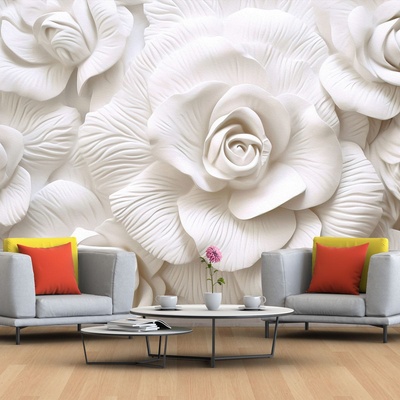Decono Фототапет 3d Бели Рози