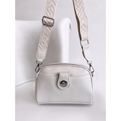 Mini crossbody kabelka s dvojitým vnútrom | Praktická kabelka béžová