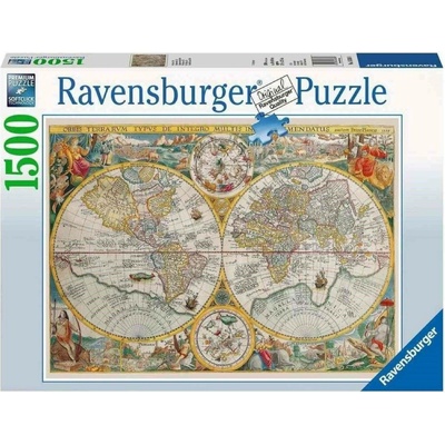 Ravensburger Mapa světa 1594 1500 dílků