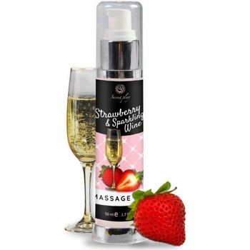 Secret Play Strawberry & Sparkling Wine massage oil 50ml