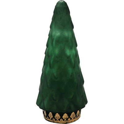 Zelený skleněný dekorační svítící stromek LED Tree - Ø 11*24 cm - Clayre & Eef