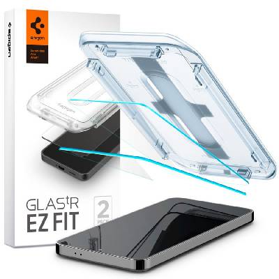 2 Стъклени протектора за дисплей на Samsung Galaxy S24+ Plus от Spigen Glas. TR " Ez Fit" - Прозрачни (8809971223355)